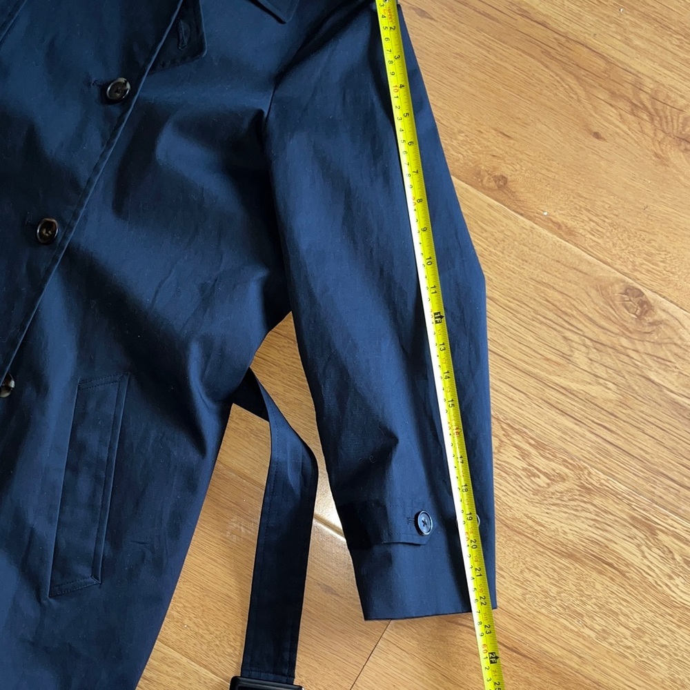 NWOT Marks and Spencer Classic Black Trench Coat - Picture 9 of 11